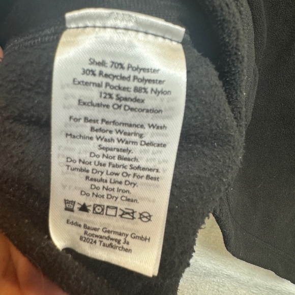 Eddie Bauer Fleece Jacket Mens Size 3XLT Black Full Zip Hiking Casual - Picture 4 of 9